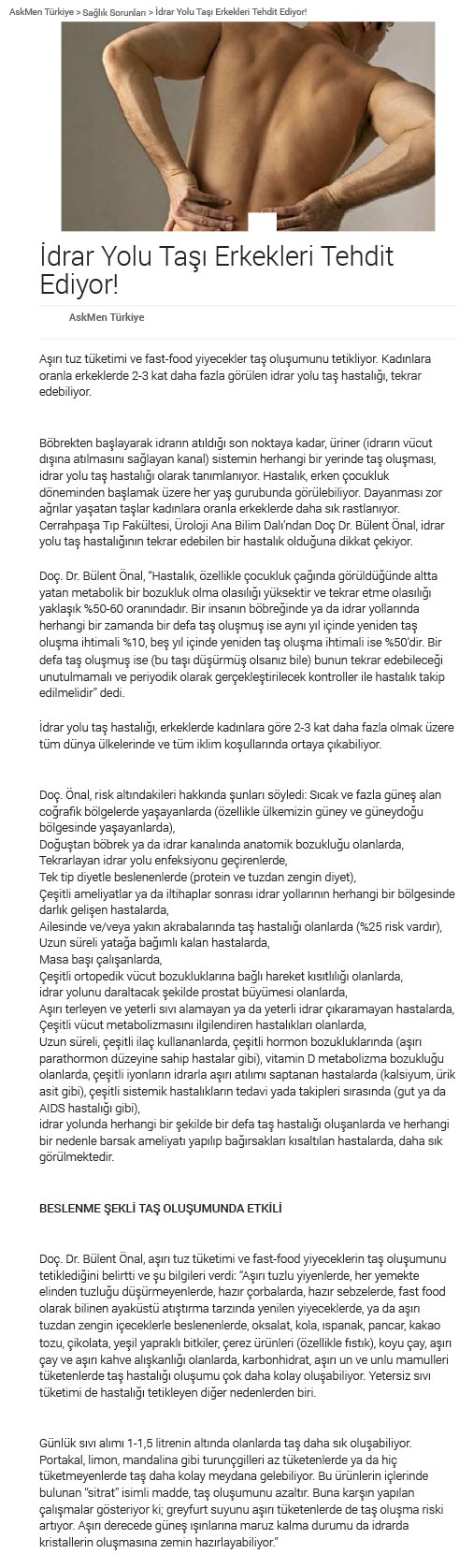 İdrar yolu erkekleri tehdit ediyor
